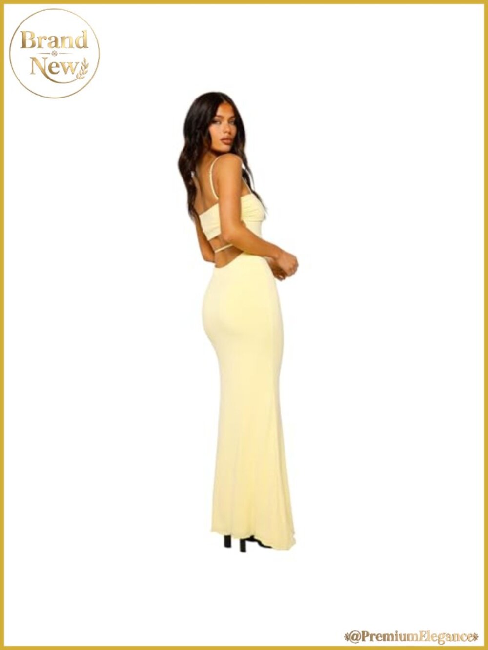 Cutout Backless Maxi Dress Sleeveless Spaghetti Strap Bodycon Long
